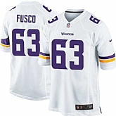 Nike Men & Women & Youth Vikings #63 Fusco White Team Color Game Jersey,baseball caps,new era cap wholesale,wholesale hats